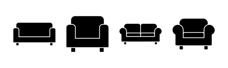 Sofa icon vector illustration. sofa sign and symbol. furniture icon