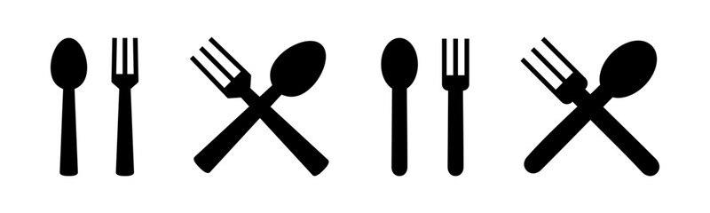 spoon and fork icon vector illustration. spoon, fork and knife icon vector. restaurant sign and symbol