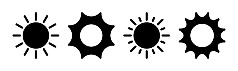 Sun icon vector illustration. Brightness sign and symbol.