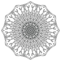 Mandala coloring page. vector mandala eps and image
