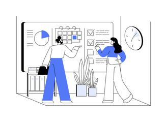 Task management abstract concept vector illustration.