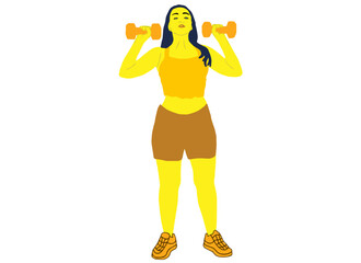 Hand exercises with dumbbells, 5 kg