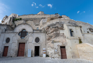 Sassi of Matera - rock church San Pietro Barisano.