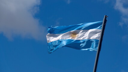 Argentinian flag flying in Buenos Aires, Argentina