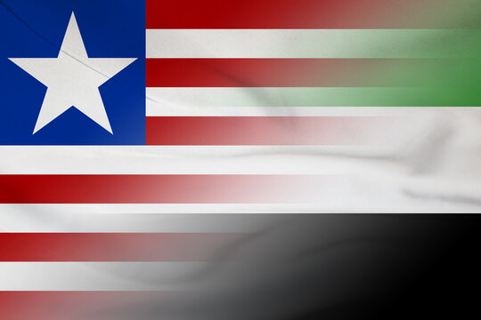 Liberia and UAE national flag international contract ARE LBR