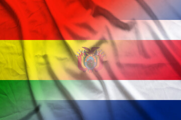 Bolivia and Costa Rica political flag transborder contract CRI BOL