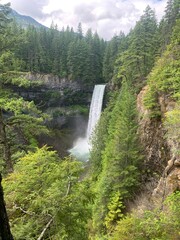 Long shot of waterfall