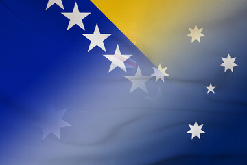 Bosnia and Herzegovina and Australia official flag international contract AUS BIH