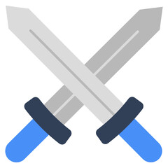 Battle tool concept icon, vector design of crossswords 