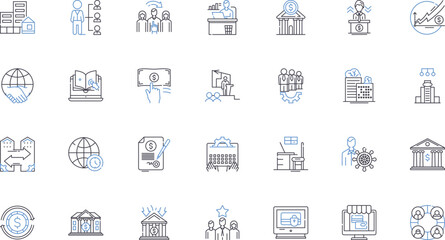 Stockpiling line icons collection. Preparation, Storage, Panic, Hoarding, Supplies, Emergency, Survival vector and linear illustration. Prepping,Commodities,Bulk outline signs set