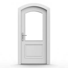 White door isolated on white created with Generative AI.