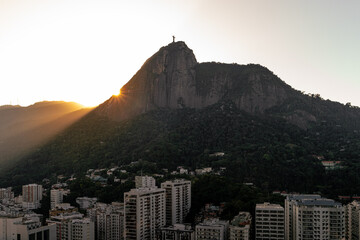 sunset over the city