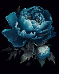 Obraz premium the Beauty of Sea Blue Flowers 