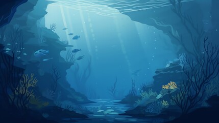 Dive into the deep blue sea with this high-quality sea life background wallpaper, showcasing the intricate details of a variety of sea creatures in their natural habitat.