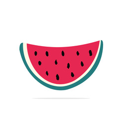 Doodle fruits. Natural tropical fruit, watermelon doodles, organic fruits or vegetarian food. Vector isolated icons illustration.