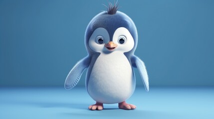 Obraz premium adorable penguin dancing. Created with generative AI.