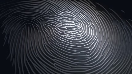 closeup fingerprint, digital art illustration, Generative AI