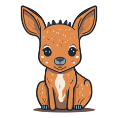 Fototapeta na wymiar Cute deer vector illustration