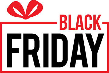 Black friday sale design template. Black Friday typography banner. Design template for Black Friday sale banner.