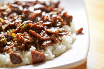 fried pork with rice