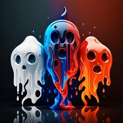 Three painted ghosts, Generative AI