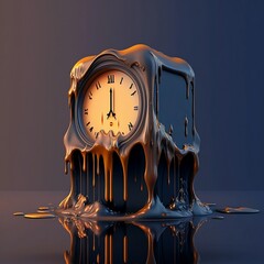 Melting clock, Generative AI