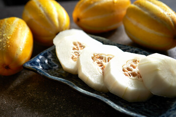 cut oriental melon, Korean melon	
