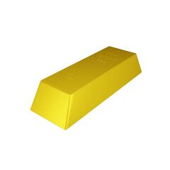 Golden bar 3d icon.