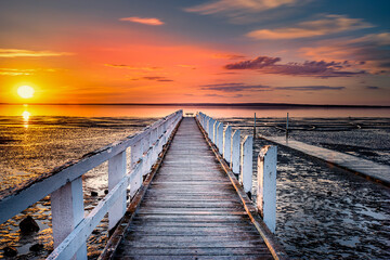 Obraz na płótnie Canvas Grantville Pier sunset. Victoria Australia 
