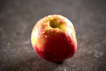 Nectarine peach, on a gray background