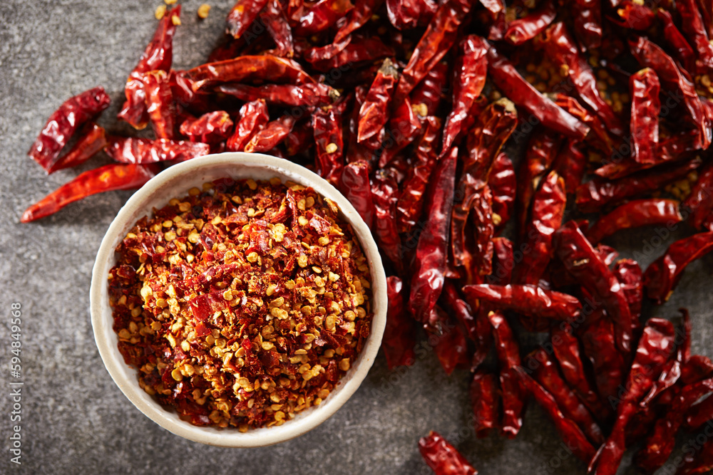 Canvas Prints thai dried chilli, red hot chili peppers