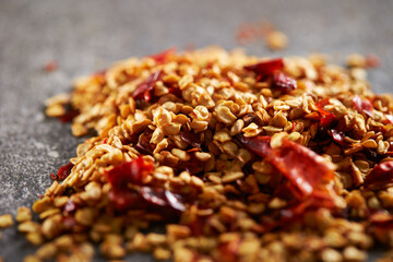 close up of dried pepper