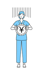 為替差損や円安のイメージ、中年・シニア女性入院患者