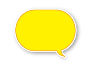 影のある楕円・黄色の吹き出し