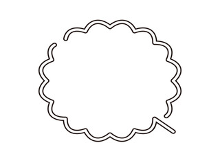 縁取り線の吹き出し・モコモコ