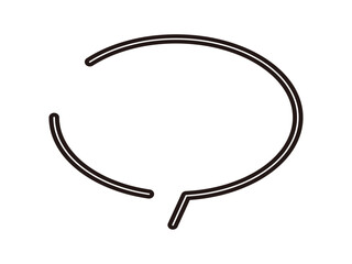 縁取り線の吹き出し・楕円