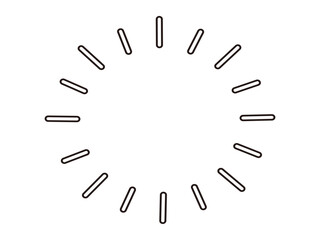 縁取り線の吹き出し・パッ！とひらめいた