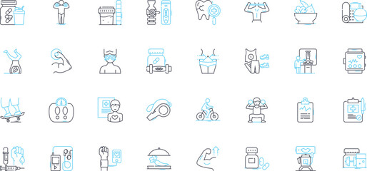 Psychological assistance linear icons set. Therapy, Counseling, Support, Guidance, Healing, Empathy, Insight line vector and concept signs. Understanding,Compassion,Self-discovery outline