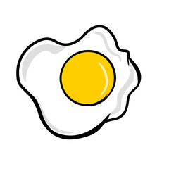 Print Vector Fried Egg Illustration