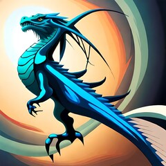 Blue Dragon Illustration