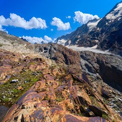 Glacier Gurgler Ferner in the valley Gurgler Tal. Otztal Alps in the Naturepark Otztal. Europe, Austria, Tyrol