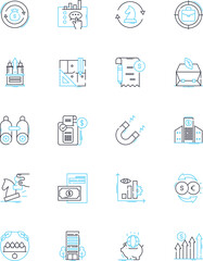 Virtual payment linear icons set. E-wallet, Contactless, Mobile, Digital, Secure, Instant, Online line vector and concept signs. Crypto,Tokenization,Blockchain outline illustrations Generative AI