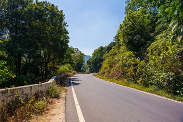 Charmadi Ghat, Mudigere, Karnataka india- 11th april 2023 : Charmadi ghat, one of the western ghat section of south karnataka, India.