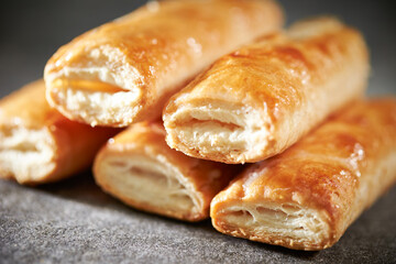 pastry cookies on a gray background