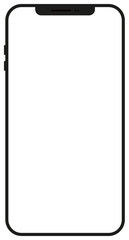smartphone mockup white screen. mobile phone vector Isolated on White Background. device UI UX mockup. phone different angles views. Vector illustration