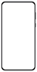 smartphone mockup white screen. mobile phone vector Isolated on White Background. device UI UX mockup. phone different angles views. Vector illustration
