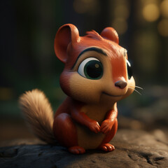 Naklejka premium squirrel in the park