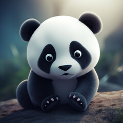 A Cute adorable panda