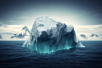 Fotobehang Iceberg - Hidden Danger And Global Warming Concept © rufous