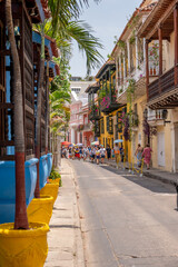 Street scenes in the heart of old Cartagena, Colombia.